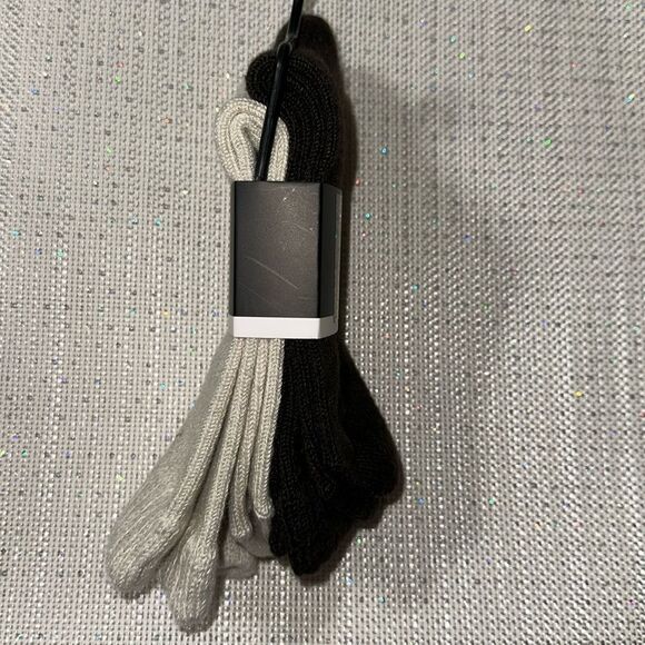 FRYE Cashmere Wool Blend Brown Ivory Soft Boot Socks 2 pk - Picture 4 of 8